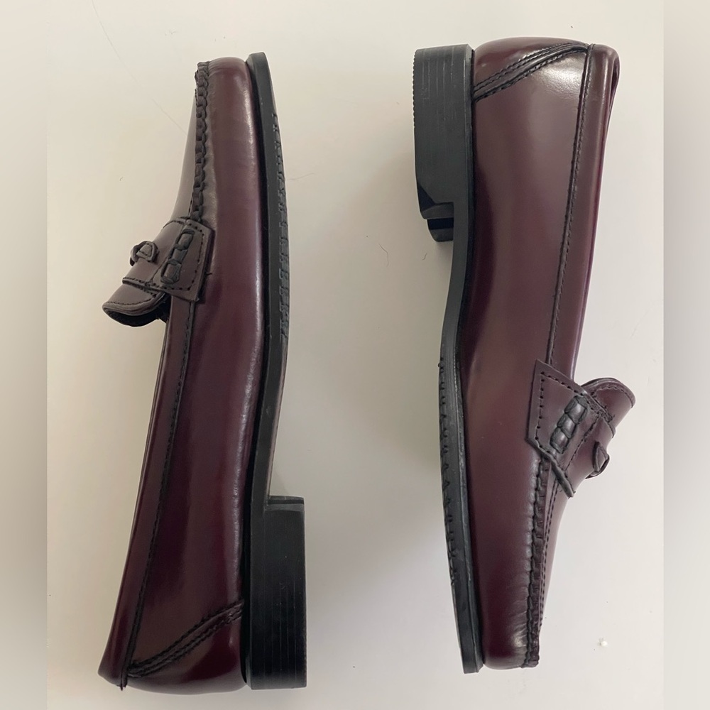 Bass Women's Burgundy Penny Loafers - Picture 5 of 12